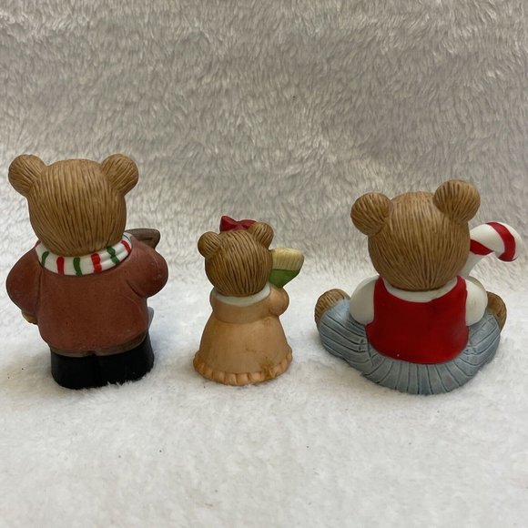 HomCo Country Christmas Teddy Bear Figurines Vintage Set Of 3 (2) 5101 (1) 5211 - Picture 6 of 10